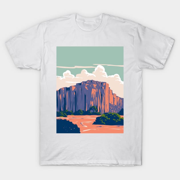 Talampaya National Park in La Rioja Province Argentina WPA Art Deco Poster T-Shirt by retrovectors